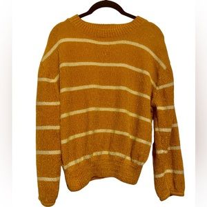 Luv Lane mustard yellow polyester sweater